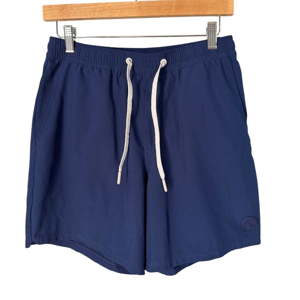 Rhoback Everyday Shorts Men's Small Anchor Navy Performance Elastic Waist